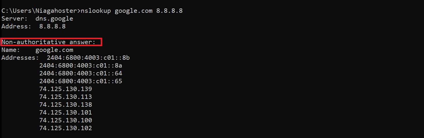 DNS Resolution Example